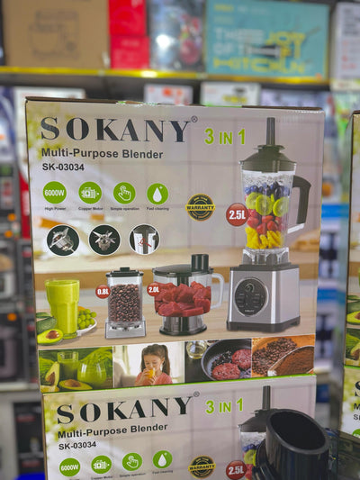 Sokany Lott imported very Top Quality 3 in 1 Blender chopper grinder