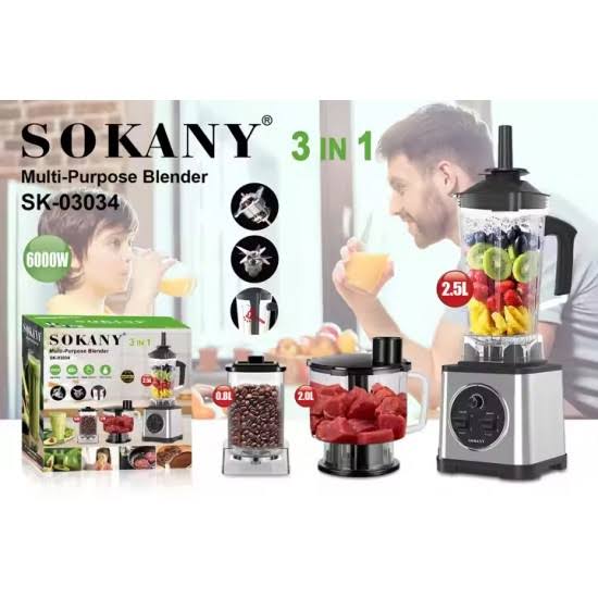 Sokany Lott imported very Top Quality 3 in 1 Blender chopper grinder